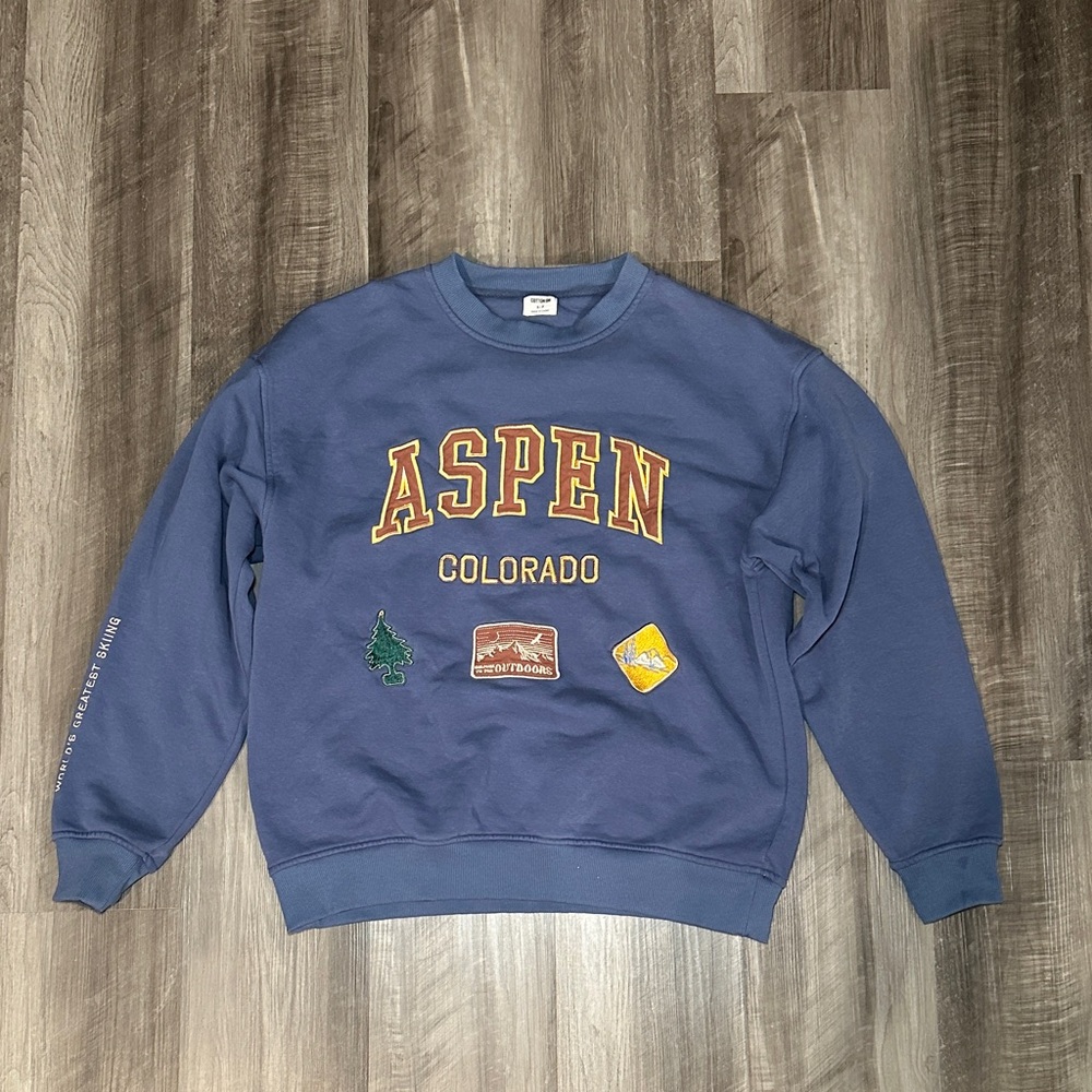 Cotton On Aspen Colorado World’s Greatest Skiing Oversized Sweatshirt - Small